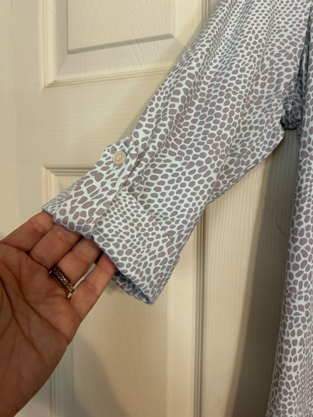 J. McLaughlin Light Blue Printed Button-Front Midi Dress - Picture 5 of 9
